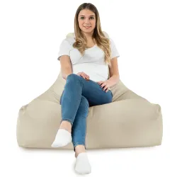 Fauteuil Pouf avec Dossier Bali - Velours Soft – vue 108