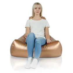 Fauteuil Pouf avec Dossier Bali - Simili-cuir – vue 9
