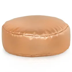 Pouf Repose-pieds Rond - Simili-cuir
