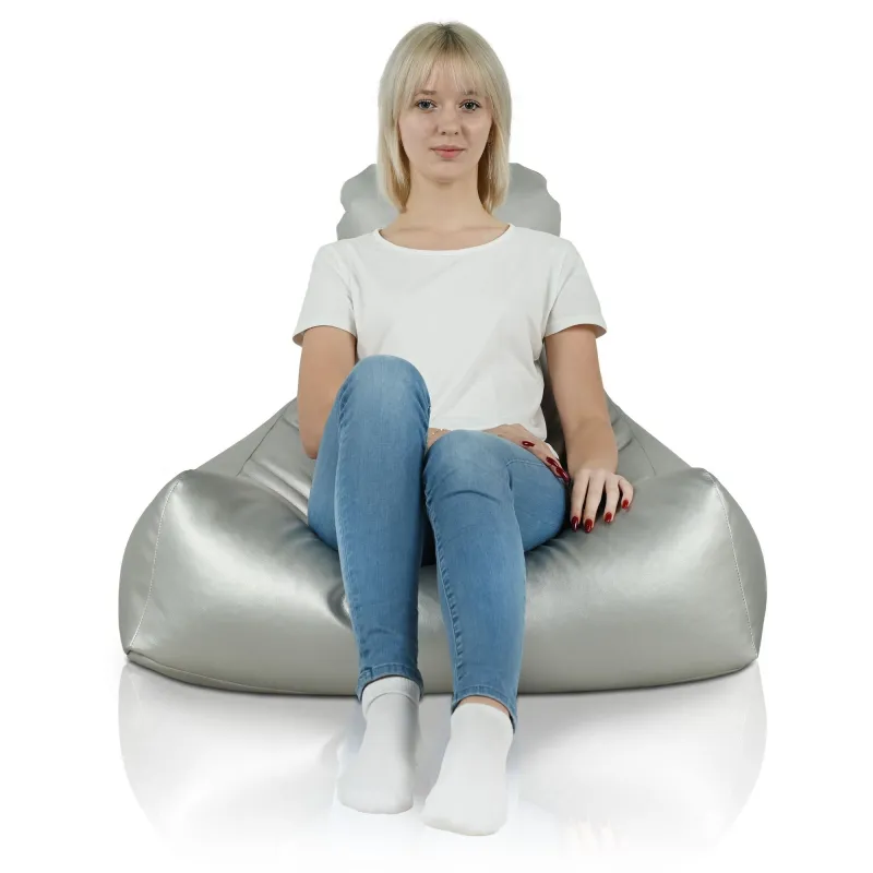 Fauteuil Pouf avec Dossier Bali - Simili-cuir – vue 7