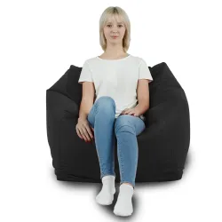 Fauteuil Pouf Siège de Sol Cube Amalfi - Velours Soft – vue 34