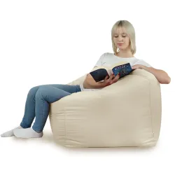 Fauteuil Pouf Siège de Sol Cube Amalfi - Velours Soft – vue 51