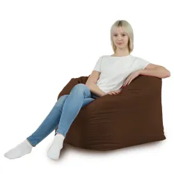 Fauteuil Pouf Siège de Sol Cube Amalfi - Velours Soft – vue 20