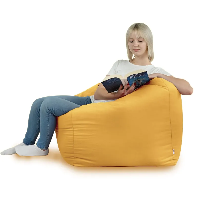 Fauteuil Pouf Siège de Sol Cube Amalfi - Velours Soft – vue 56