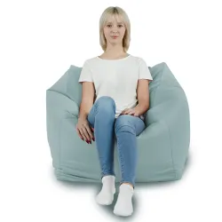 Fauteuil Pouf Siège de Sol Cube Amalfi - Velours Soft – vue 43