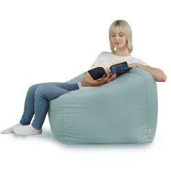 Fauteuil Pouf Siège de Sol Cube Amalfi - Velours Soft – vue 59