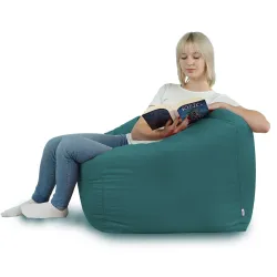 Fauteuil Pouf Siège de Sol Cube Amalfi - Velours Soft – vue 60