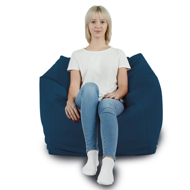 Fauteuil Pouf Siège de Sol Cube Amalfi - Velours Soft – vue 45