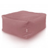 Rose poudré repose-pieds carré velours