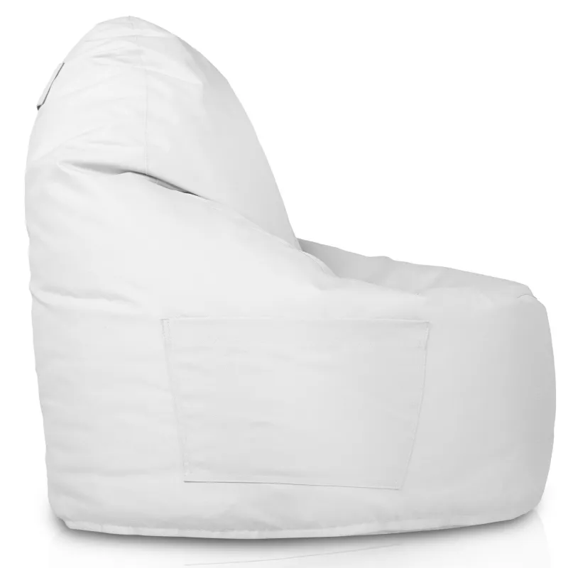 Pouf poire blanc Porto, tendance pour une esthétique de jardin contemporaine