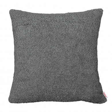 Gris bouclé coussin carré