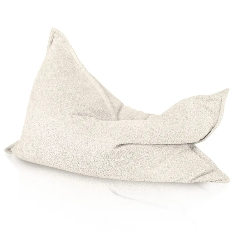 Ecru bouclé pouf poire coussin pour enfants