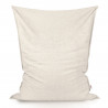 Ecru bouclé pouf poire coussin