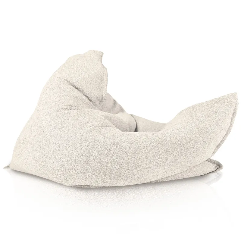 Ecru bouclé pouf poire coussin pour enfants