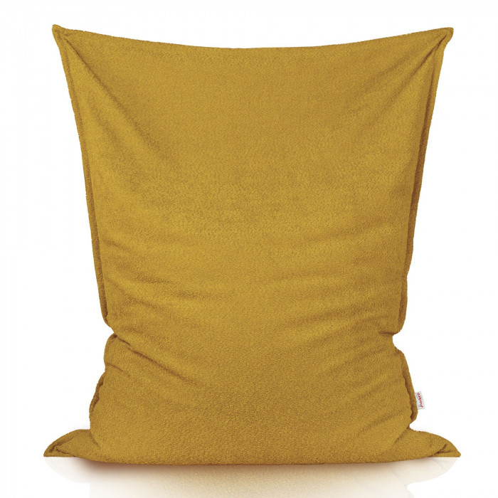 Moutarde bouclé pouf poire coussin pour enfants