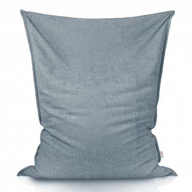 Bleue bouclé pouf poire coussin