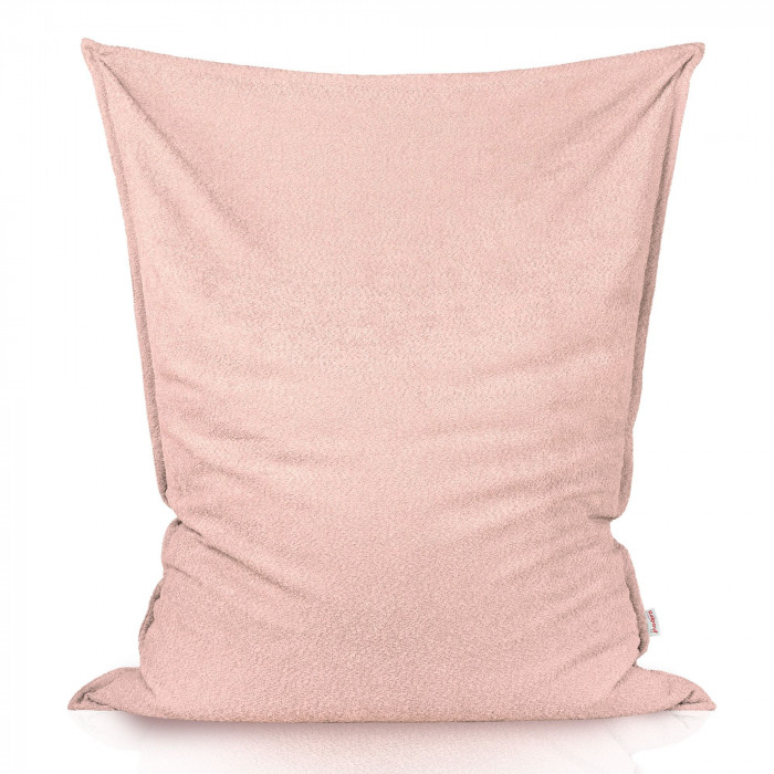 Rose poudré bouclé pouf poire coussin pour enfants