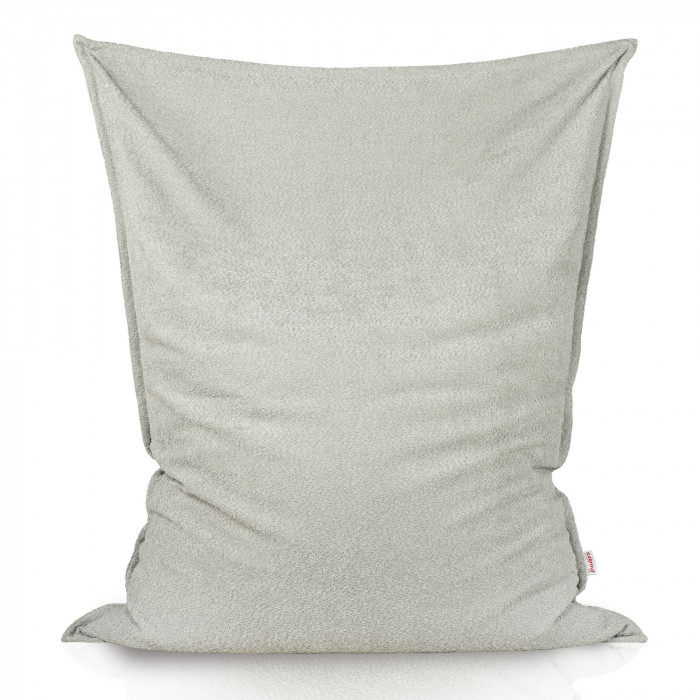 Gris clair bouclé pouf poire coussin pour enfants