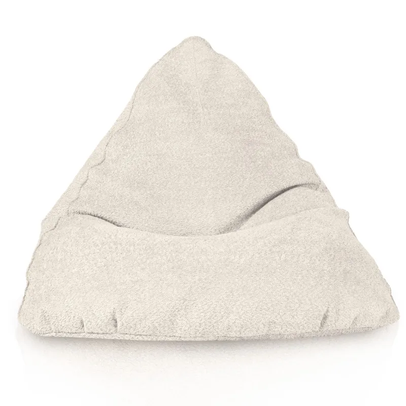 Pouf ecru avec texture douce pour un confort optimal dans le salon ou le jardin