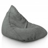 Gris pouf poire bermuda Bouclé