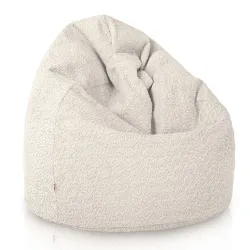 Ecru pouf poire enfants bouclé