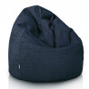 Bleu marine pouf poire bouclé