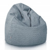 Bleue pouf poire bouclé