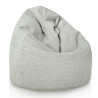 Gris clair pouf poire bouclé