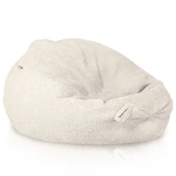 Ecru pouf poire XL bouclé