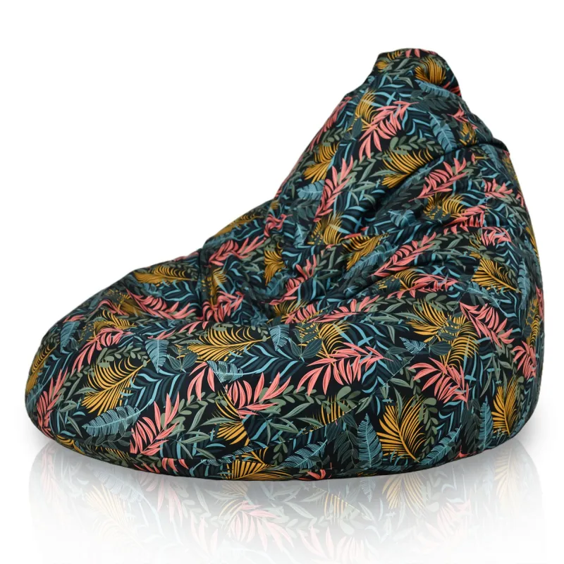 Pouf avec Dossier XXL Drop - Tissu Imprimé Premium – vue 9