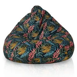 Pouf avec Dossier XXL Drop - Tissu Imprimé Premium – vue 21