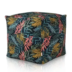 Pouf Cube Carré - Tissu Imprimé Premium