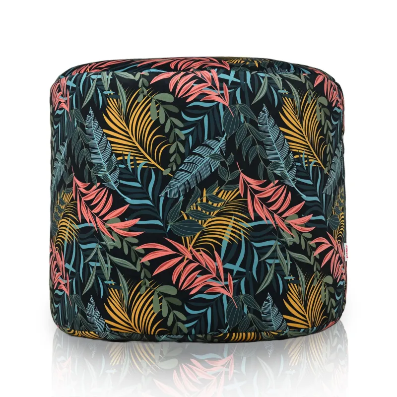 Pouf Rond Cylindre - Tissu Imprimé Premium – vue 2