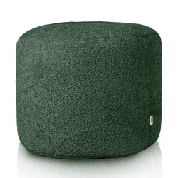Pouf Rond Cylindre - Laine Bouclée