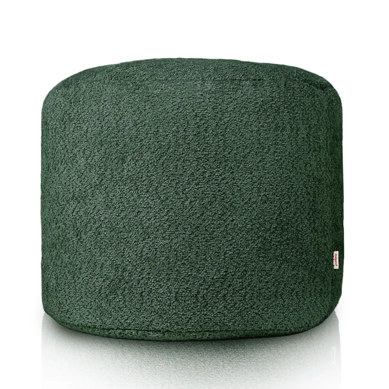 Pouf Rond Cylindre - Laine Bouclée – vue 2