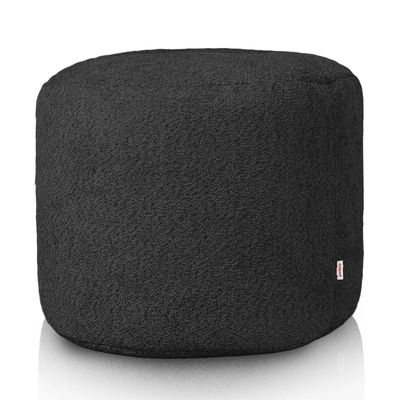Pouf Rond Cylindre - Laine Bouclée