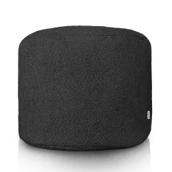 Pouf Rond Cylindre - Laine Bouclée – vue 2