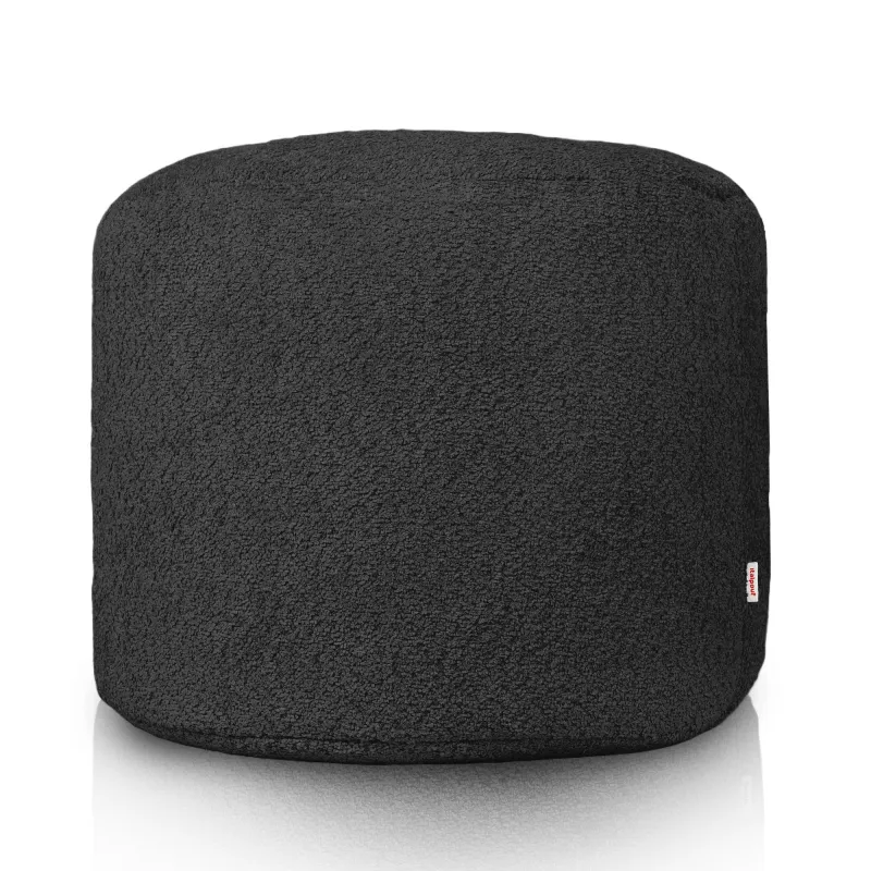 Pouf Rond Cylindre - Laine Bouclée – vue 2