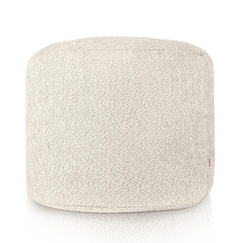 Pouf Rond Cylindre - Laine Bouclée – vue 2