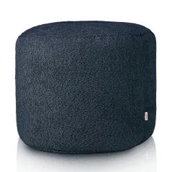 Pouf Rond Cylindre - Laine Bouclée