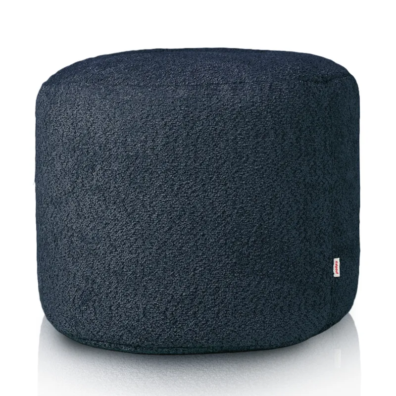 Pouf Rond Cylindre - Laine Bouclée
