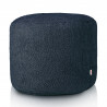 Pouf boucle cylindre bleu foncé