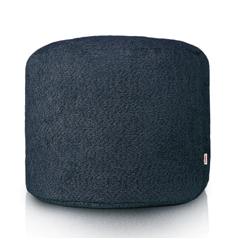 Pouf Rond Cylindre - Laine Bouclée – vue 2