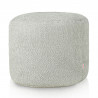 Pouf boucle cylindre gris claro