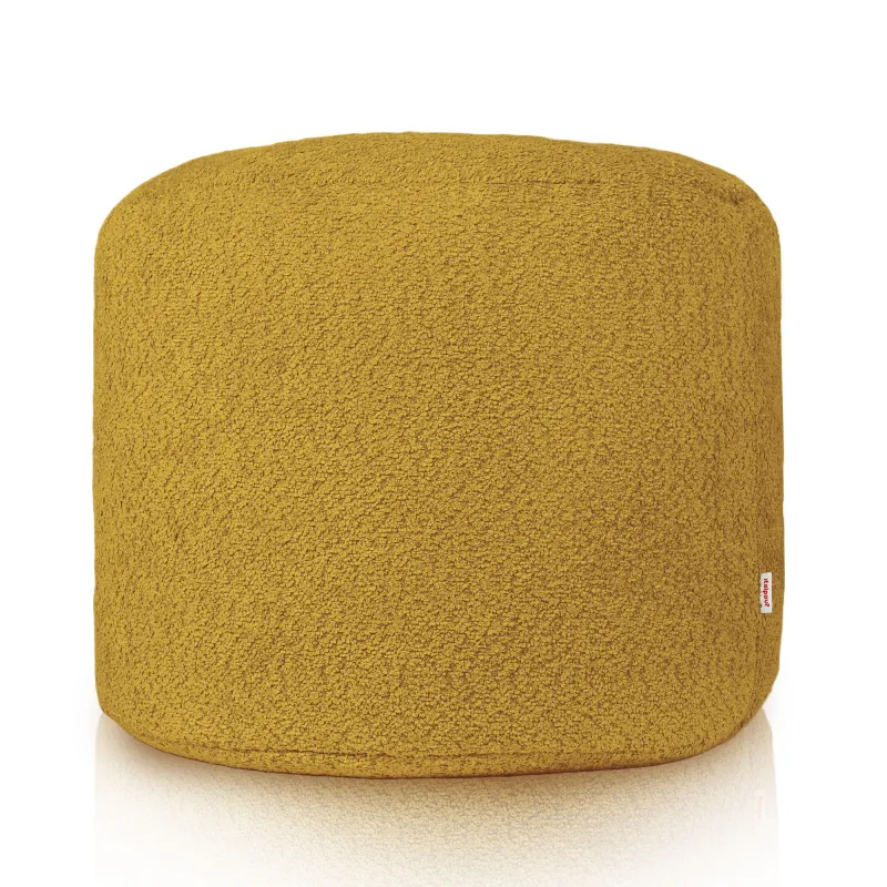 Pouf Rond Cylindre - Laine Bouclée – vue 2