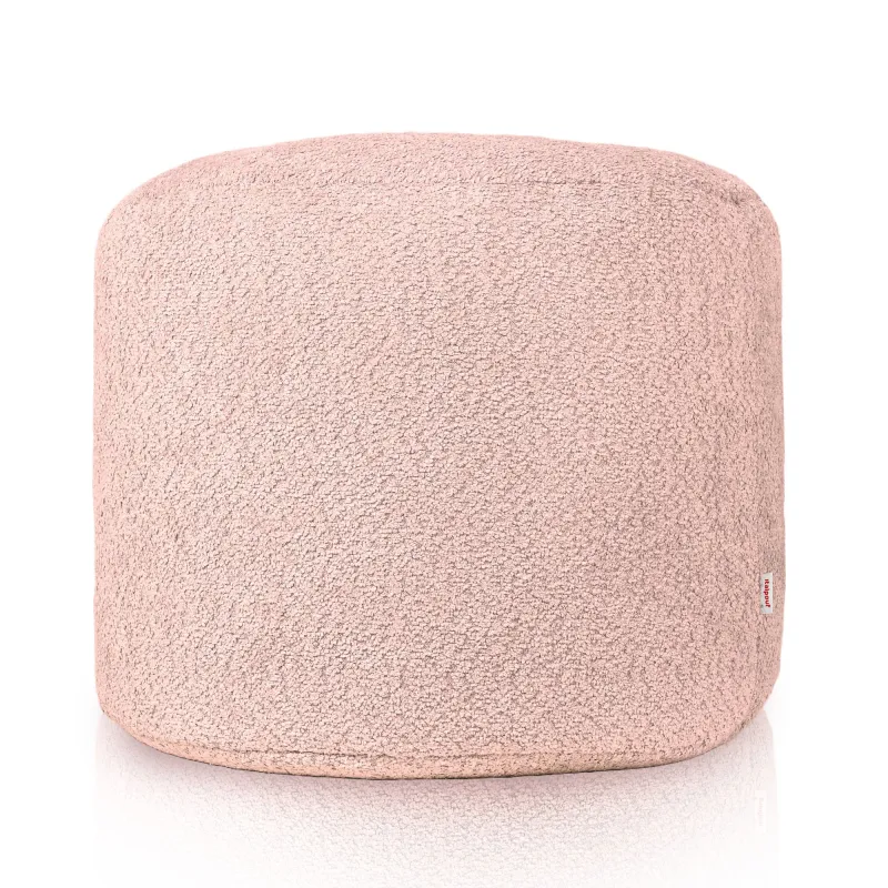 Pouf Rond Cylindre - Laine Bouclée – vue 2