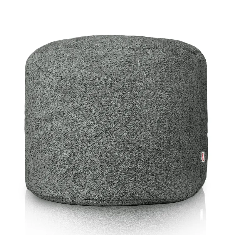 Pouf Rond Cylindre - Laine Bouclée – vue 2
