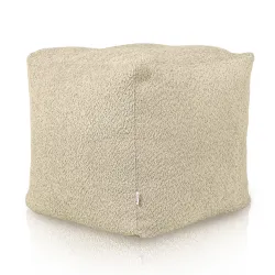 Pouf Cube Carré - Laine Bouclée