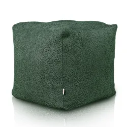 Pouf Cube Carré - Laine Bouclée