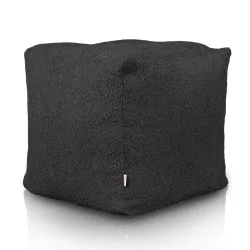 Pouf Cube Carré - Laine Bouclée